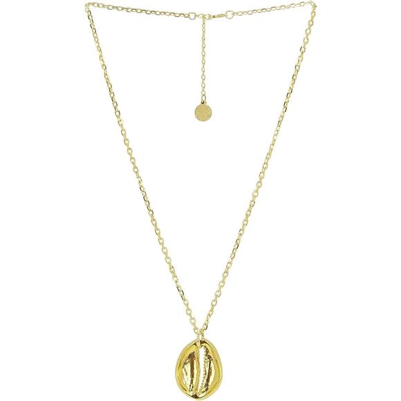 Sheila Fajl Milena Large Buzio Conch Shell Pendant Necklace in Gold Plated NEW - Picture 3 of 4